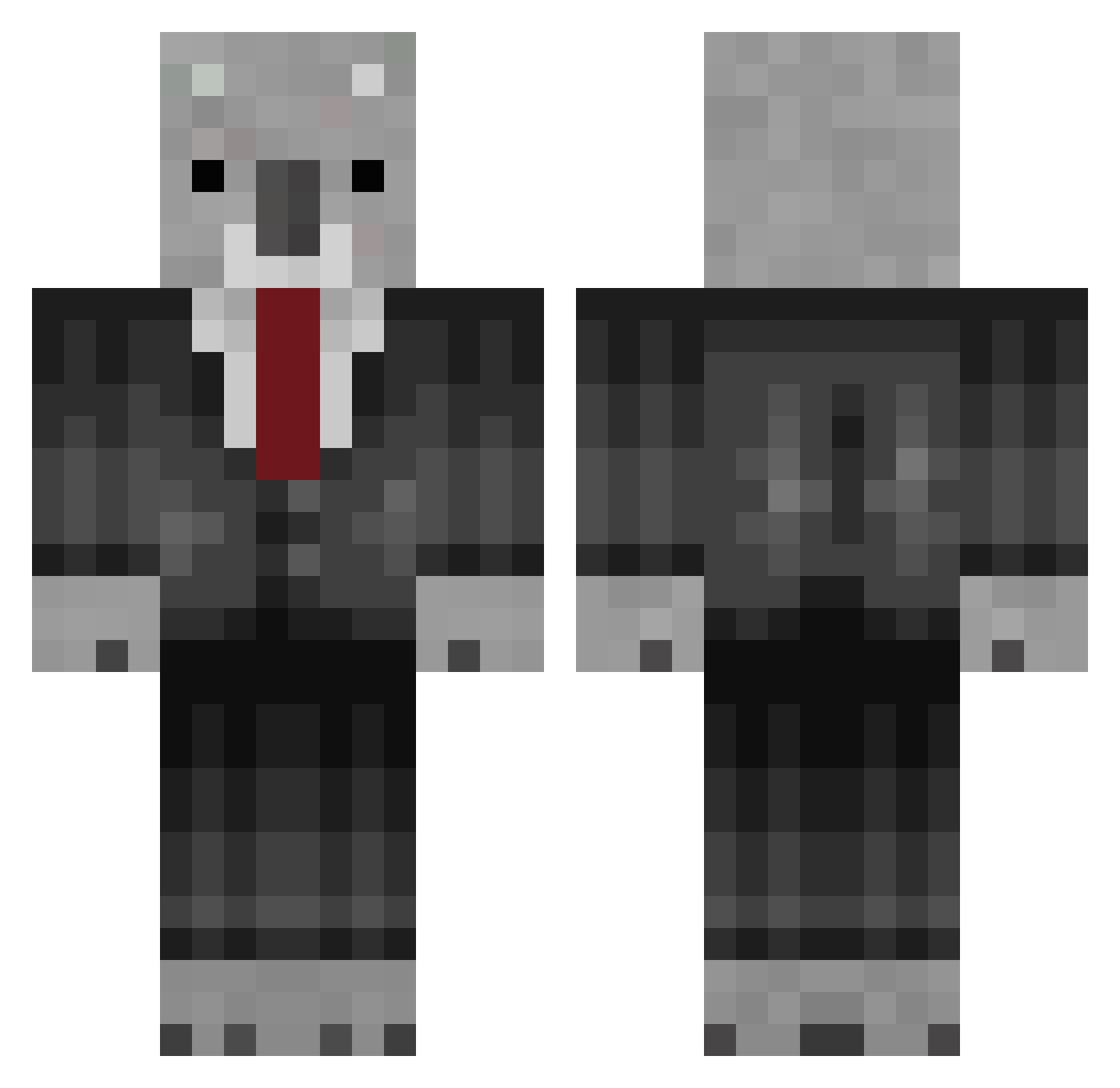 asmr12341 Minecraft skin, front and back view
