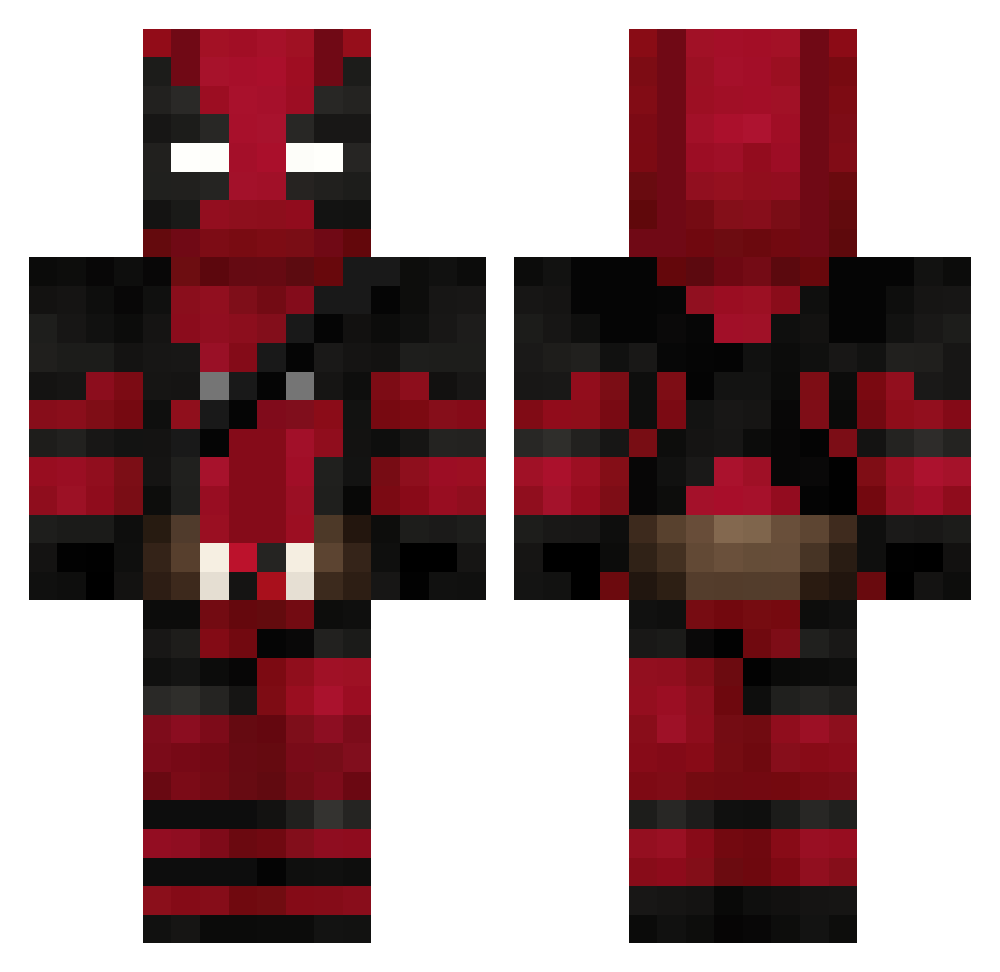 AHOIA Minecraft skin, front and back view