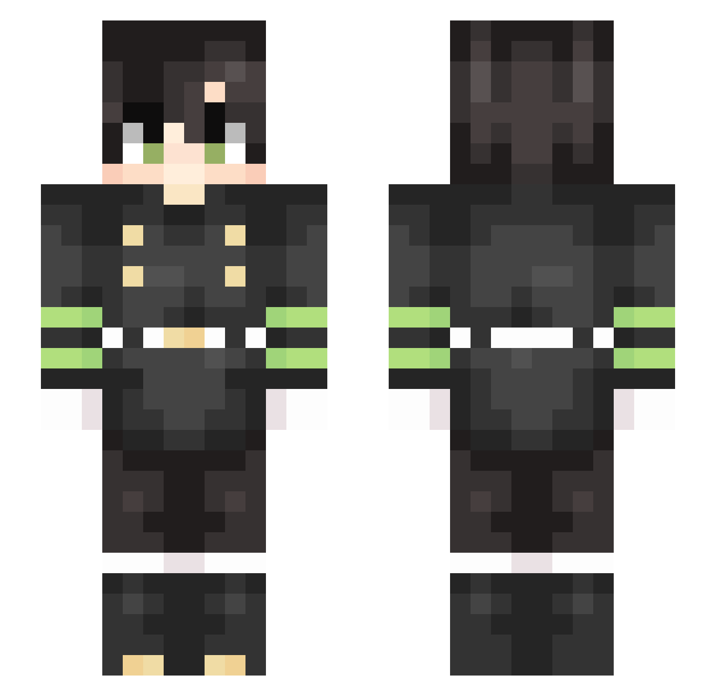 IdkMichael Minecraft skin, front and back view