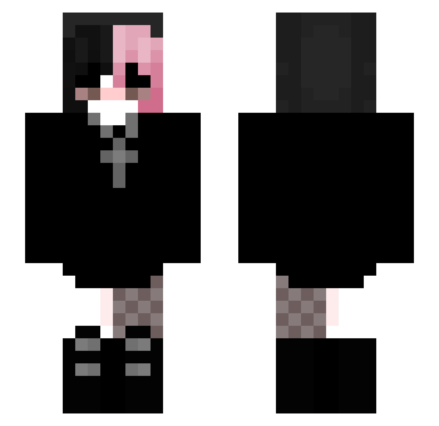 Holly____ Minecraft skin, front and back view