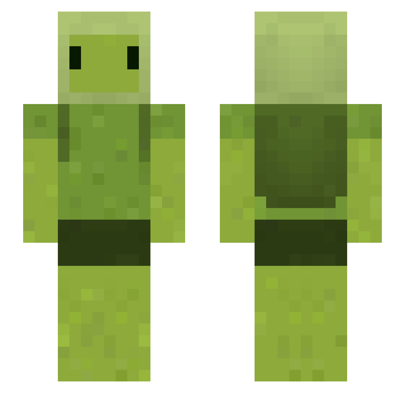 ZtMmA Minecraft skin, front and back view