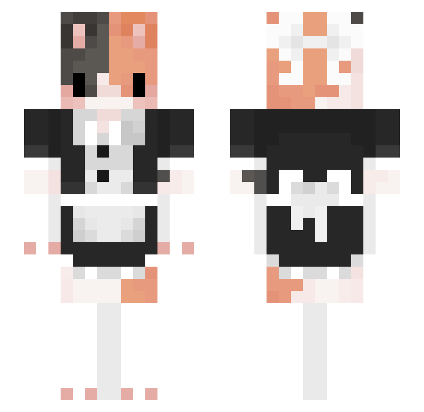 K4zuKo_ Minecraft skin, front and back view