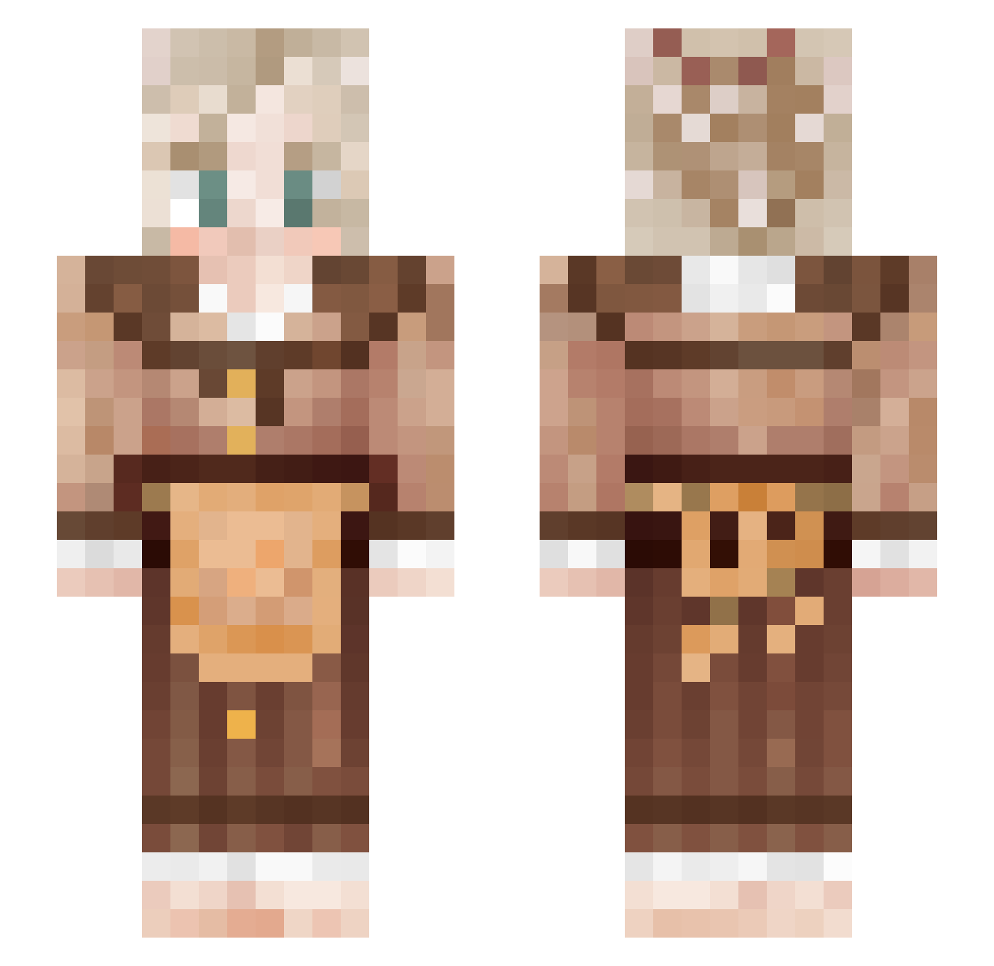 Tirurriru Minecraft skin, front and back view