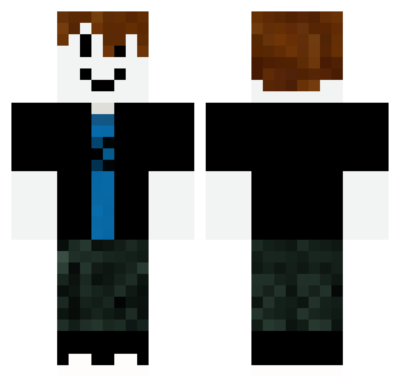 Venerated Minecraft skin, front and back view