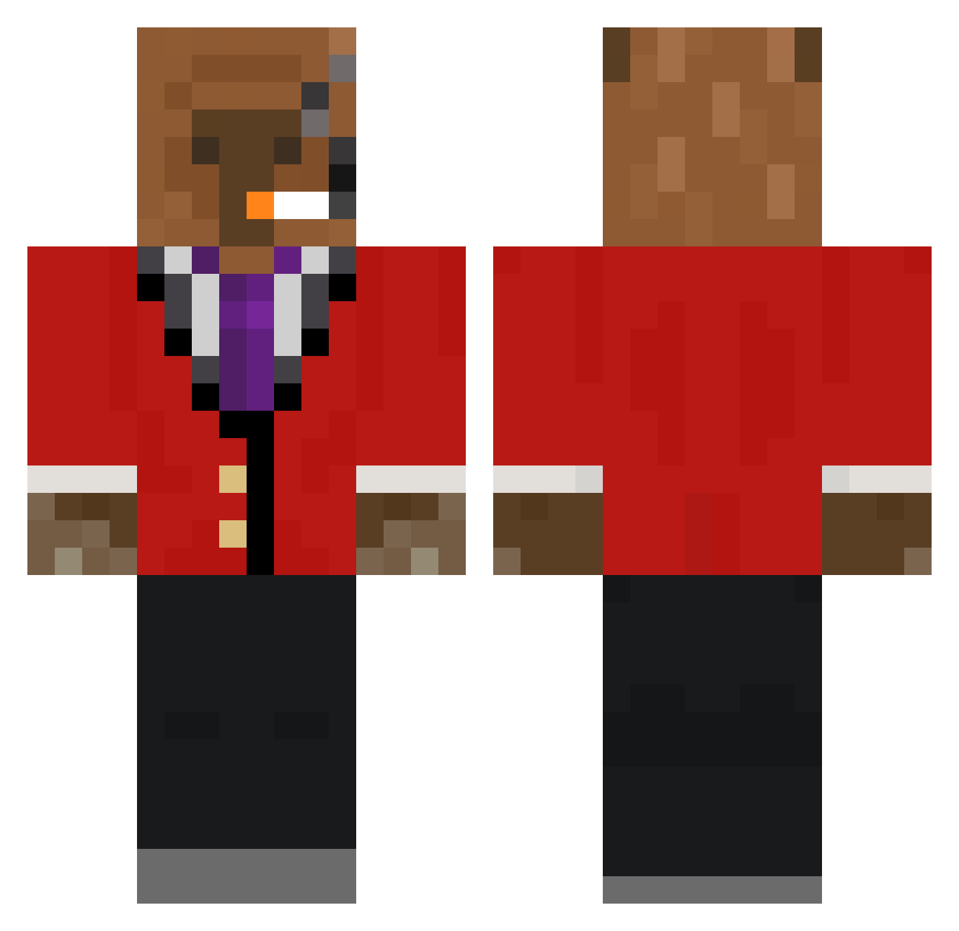 IppoNM Minecraft skin, front and back view