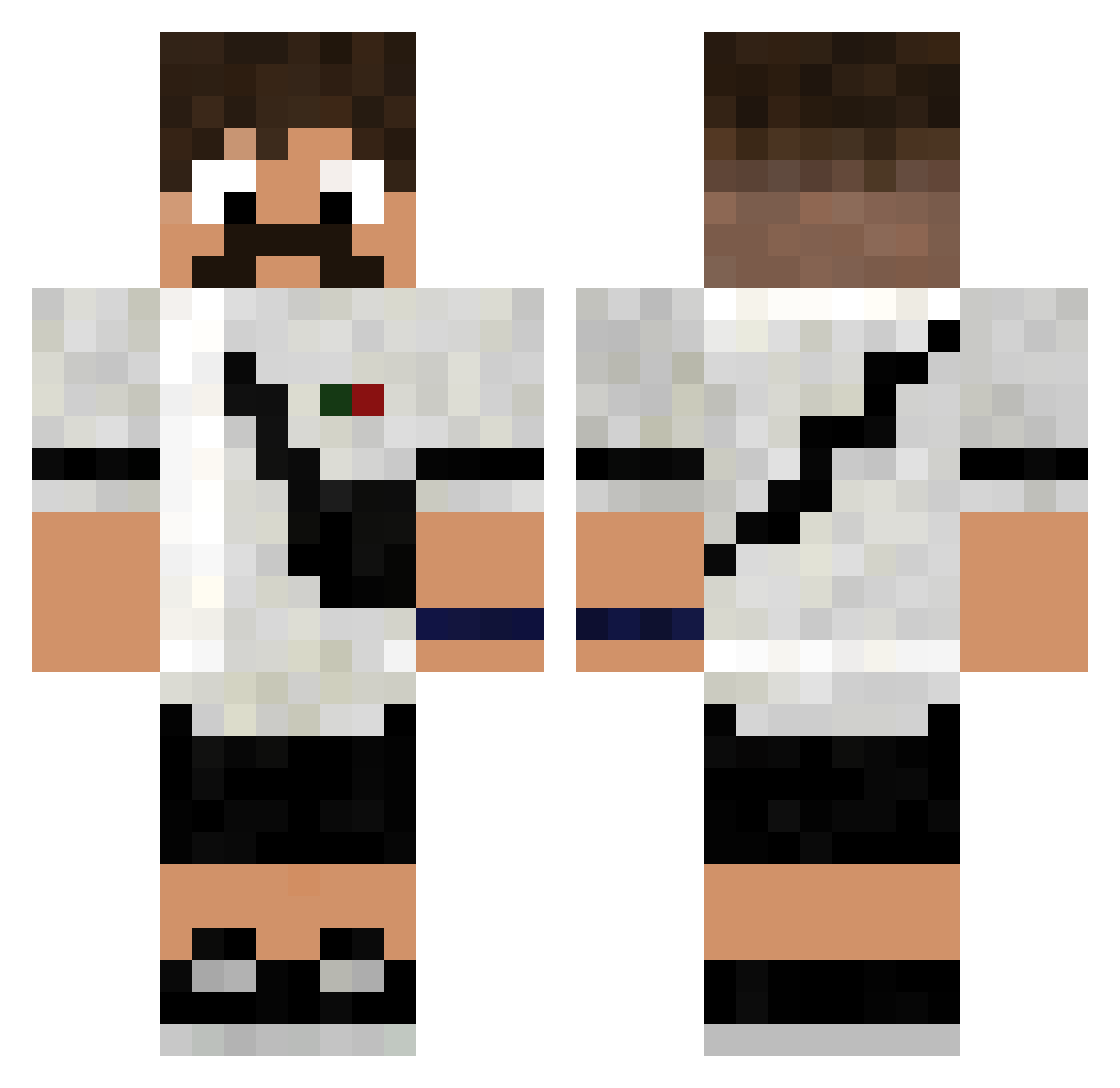 SouPaulistaMeu Minecraft skin, front and back view