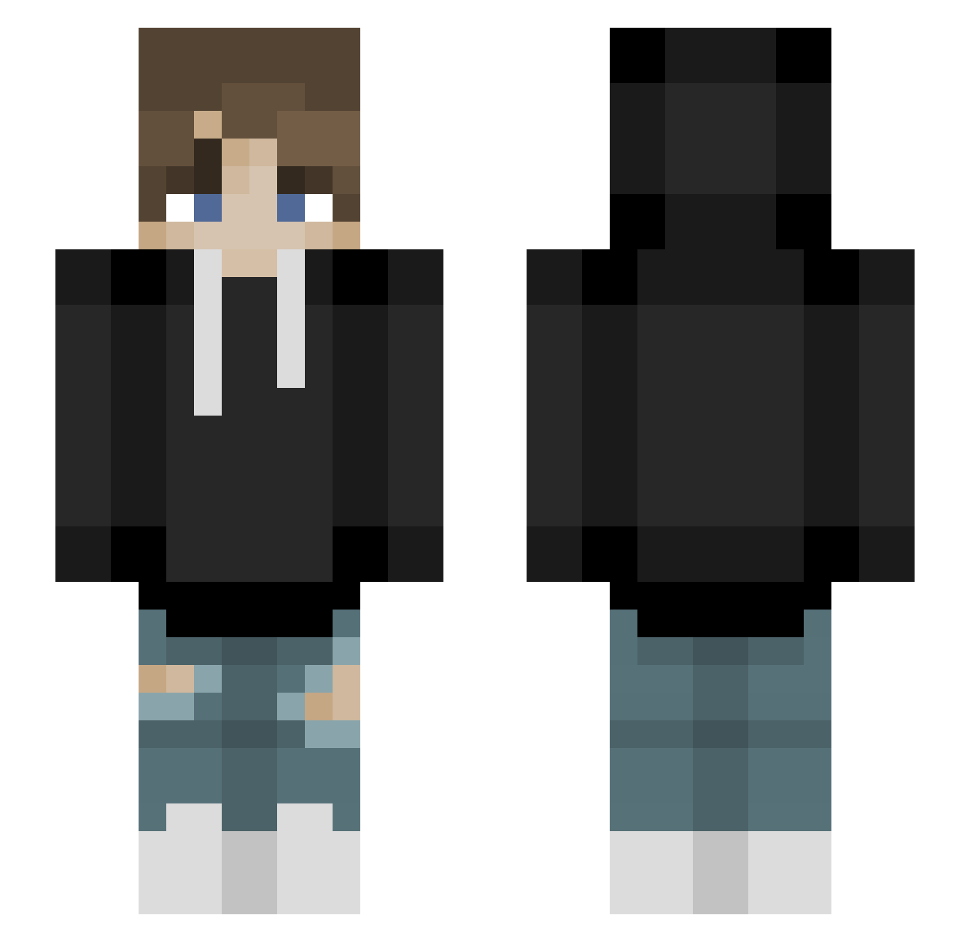 vekario Minecraft skin, front and back view
