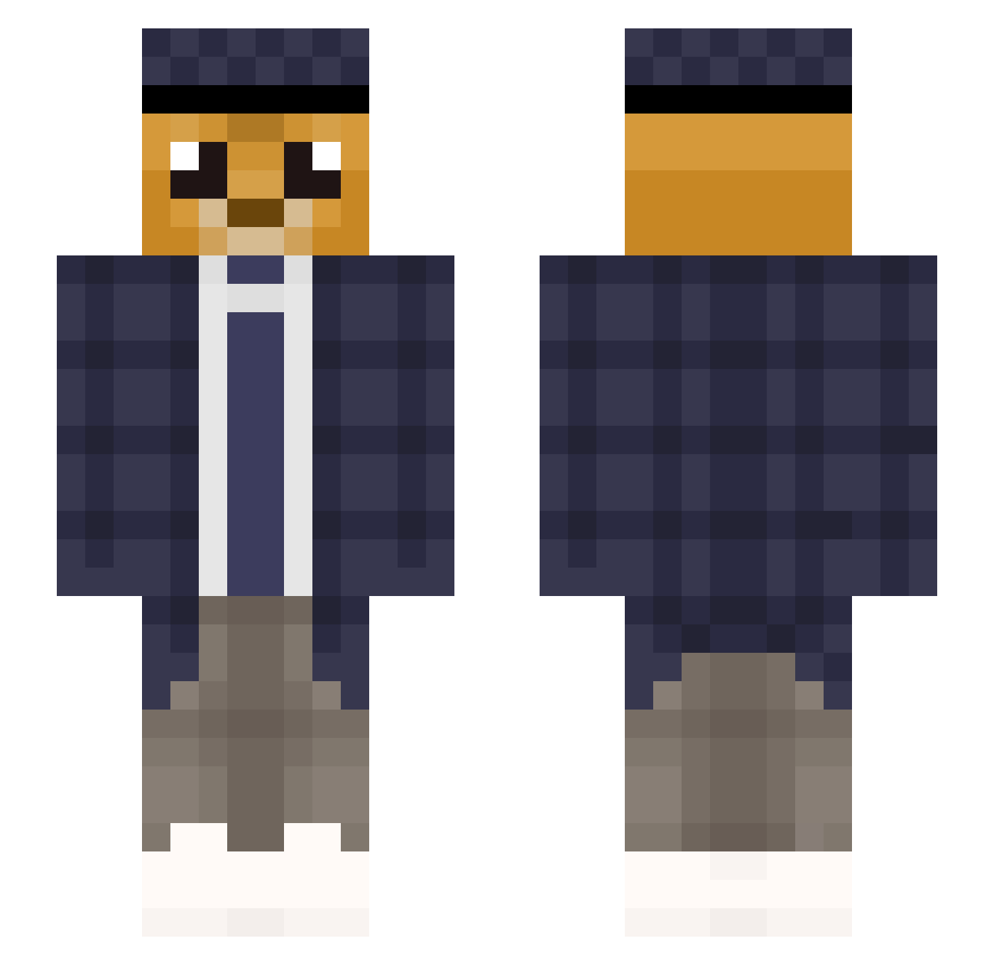 VinceTM Minecraft skin, front and back view