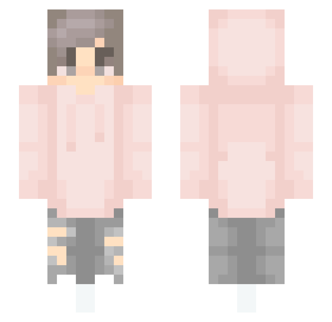 Subsets Minecraft skin, front and back view