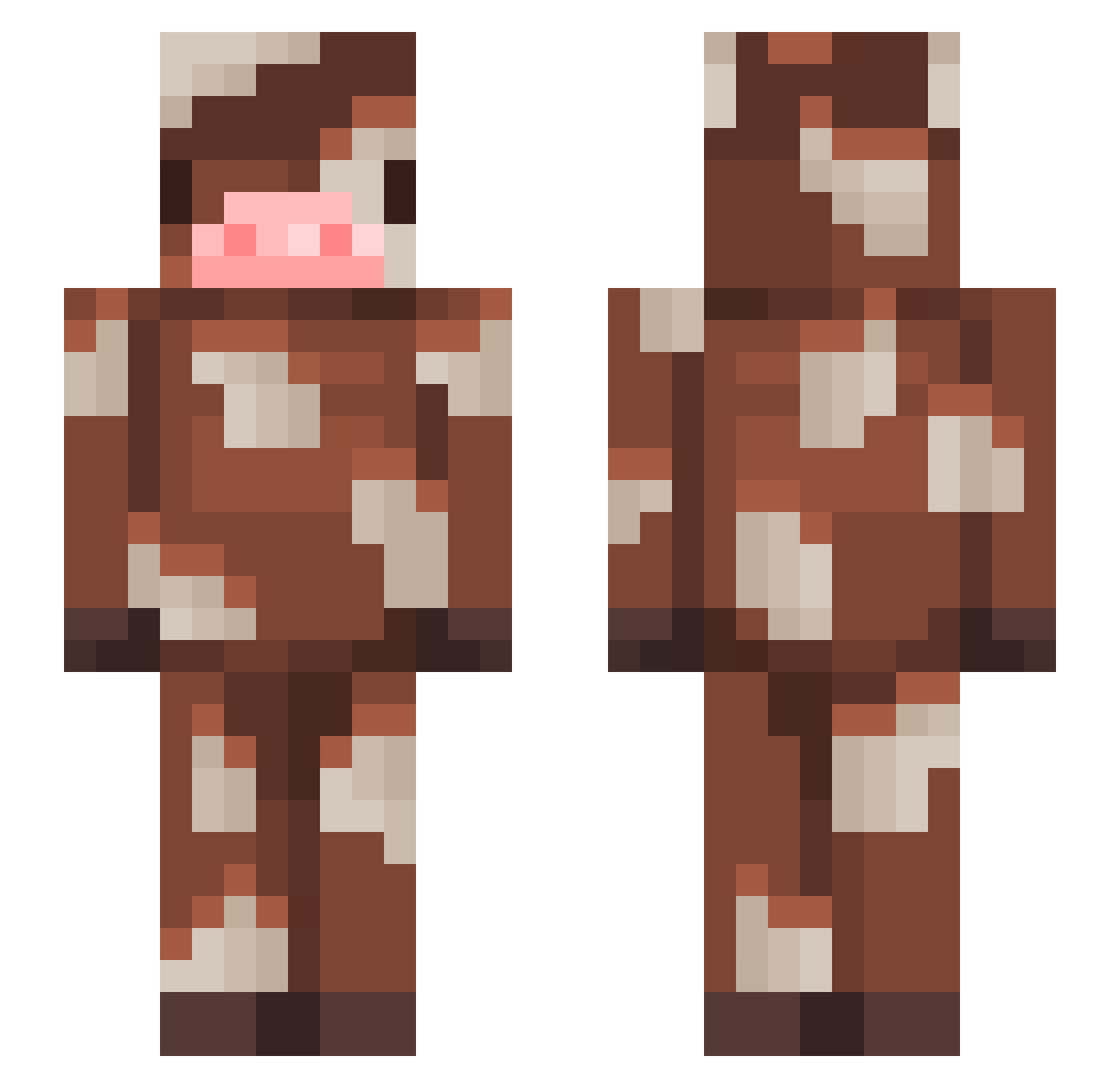 real__talk Minecraft skin, front and back view