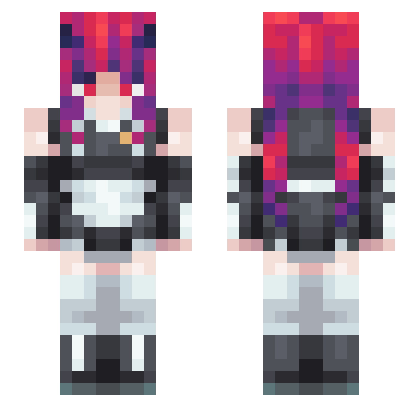 StaubbeliefDust Minecraft skin, front and back view