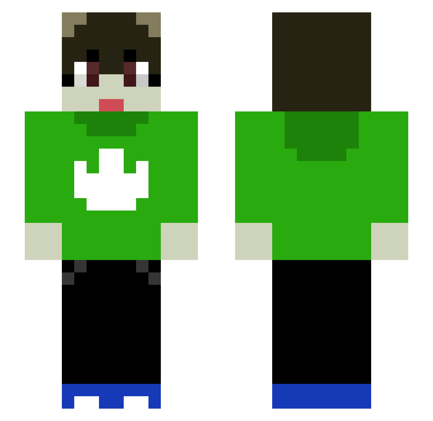 Ram_G_Chang Minecraft skin, front and back view
