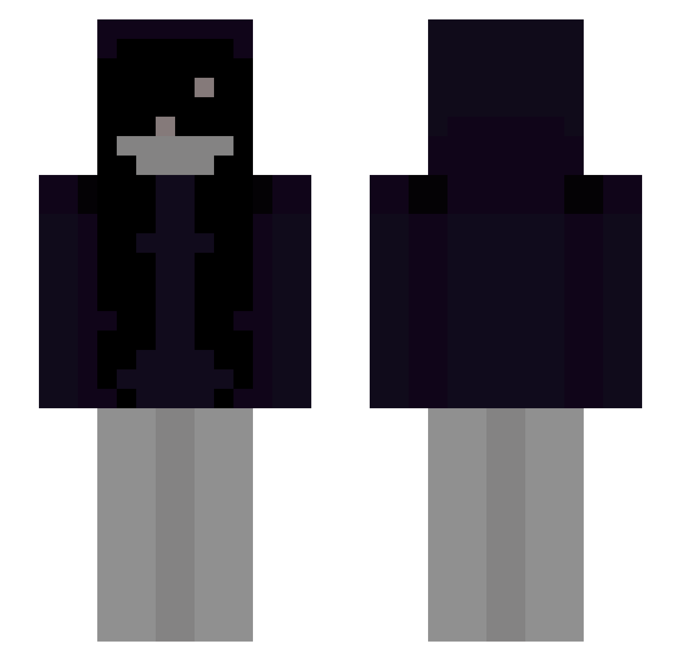 RamenJK Minecraft skin, front and back view