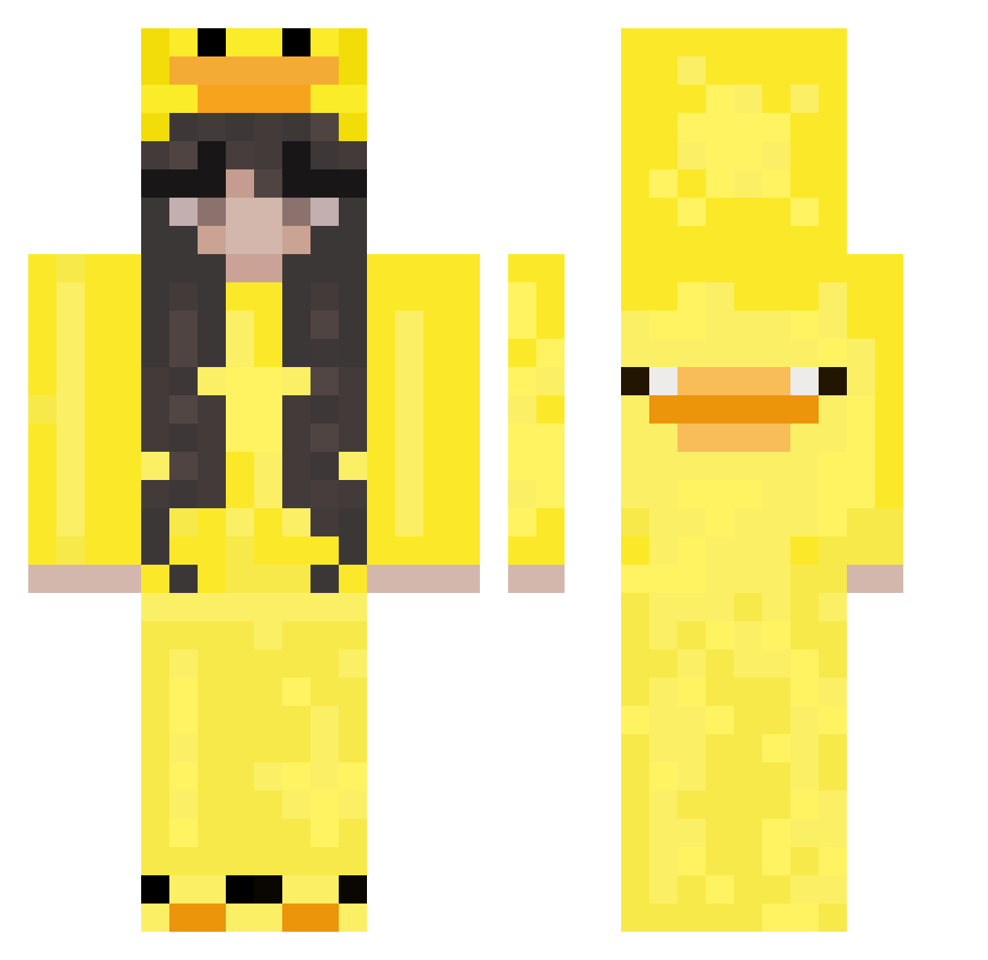 Smallguy Minecraft skin, front and back view