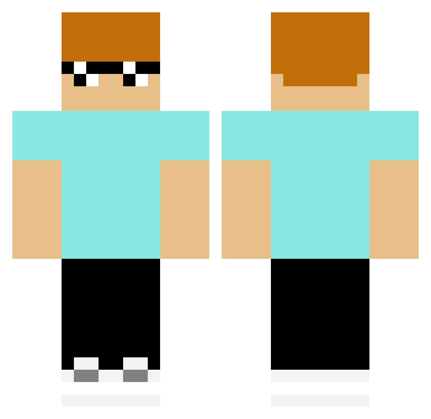Hamzafareed487 Minecraft skin, front and back view