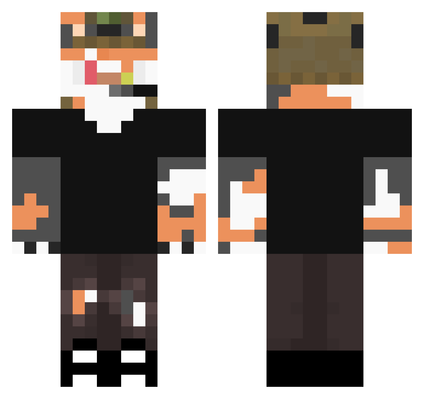 Radicalized_ Minecraft skin, front and back view