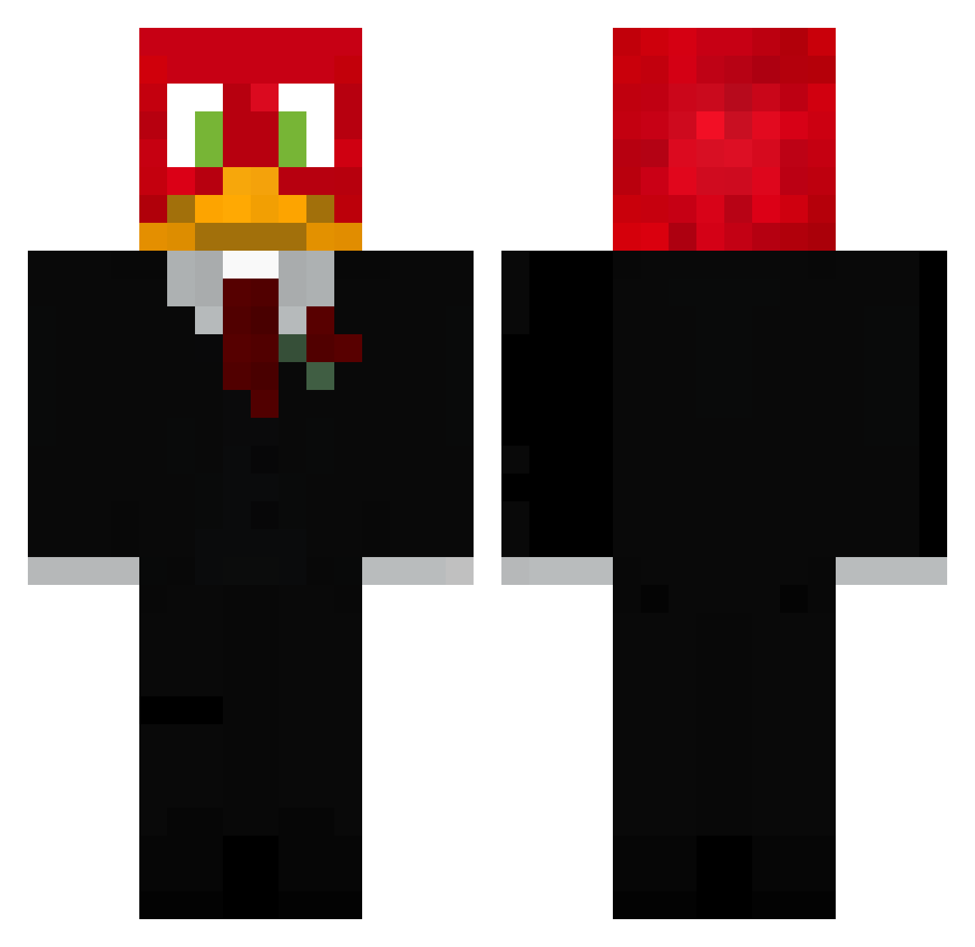P4J4R0LOCO Minecraft skin, front and back view