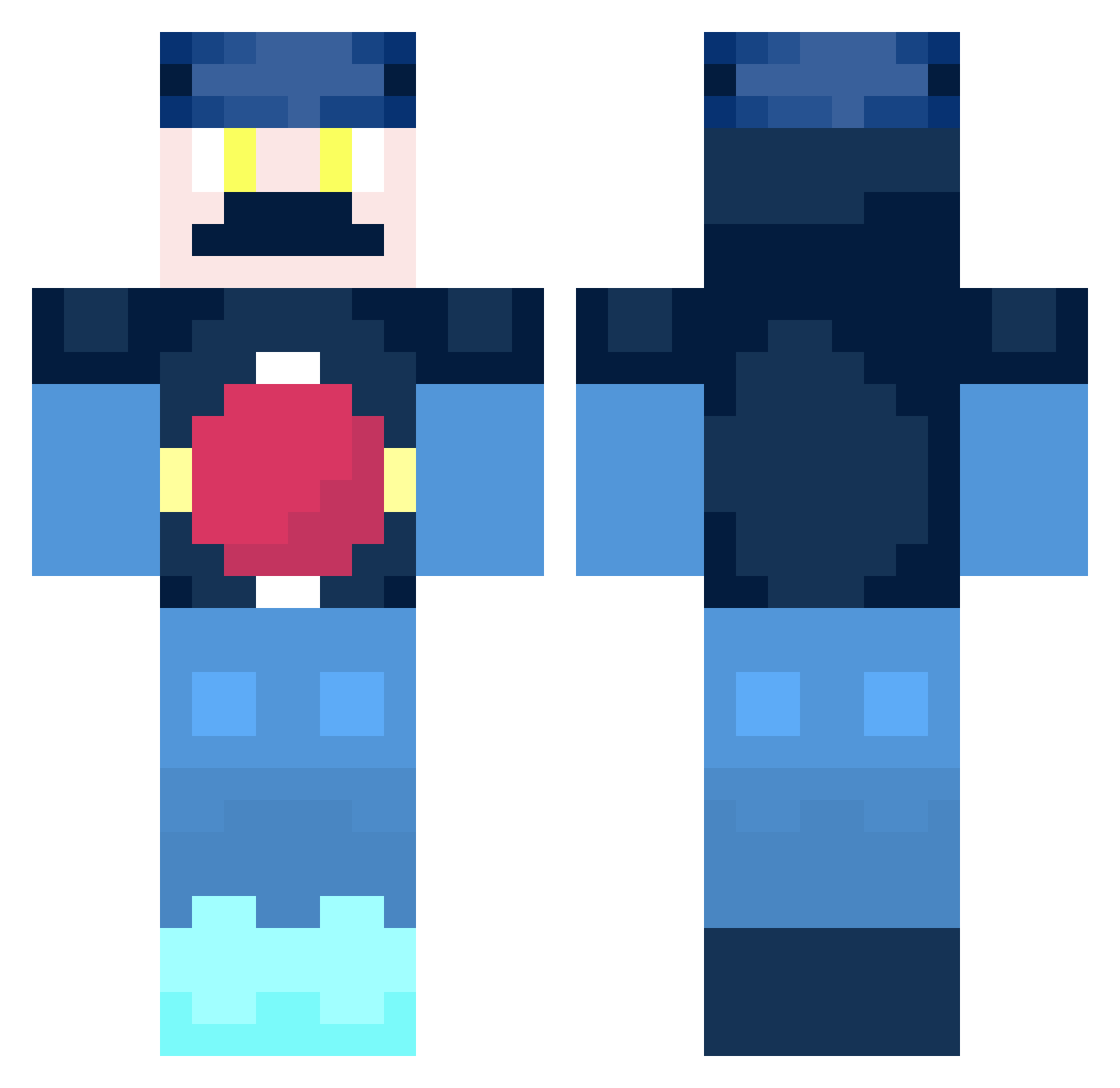starwhale123 Minecraft skin, front and back view