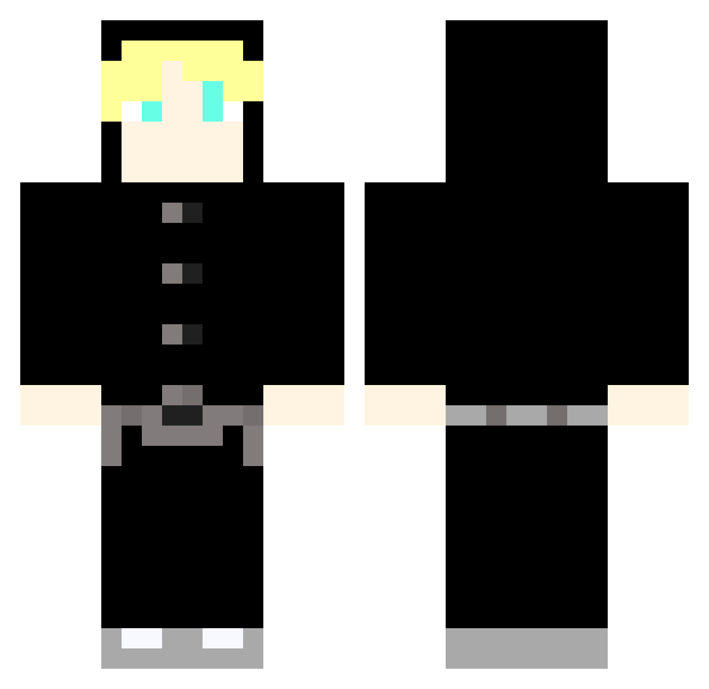 TandemWarE1214 Minecraft skin, front and back view