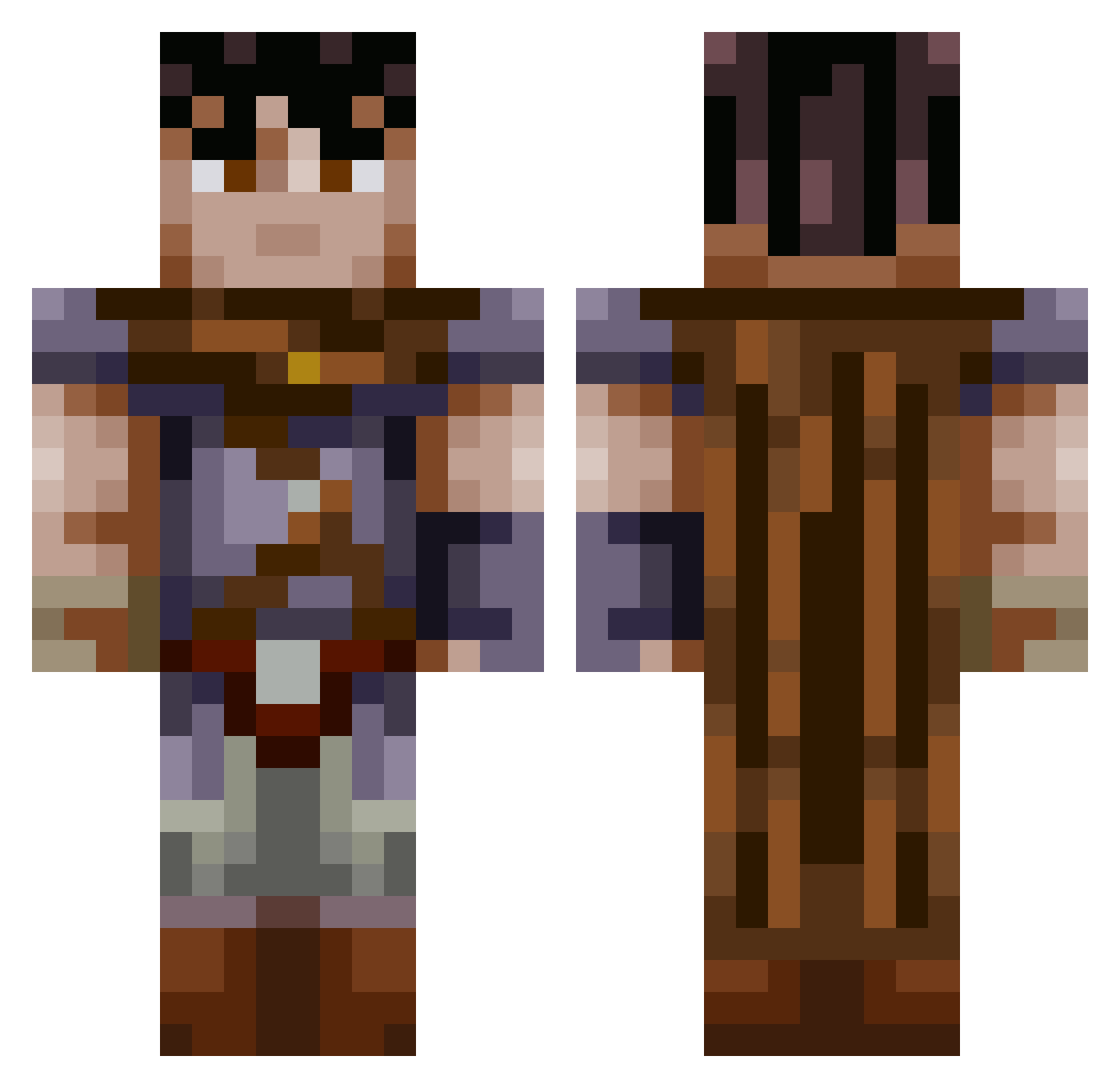 peyotn Minecraft skin, front and back view