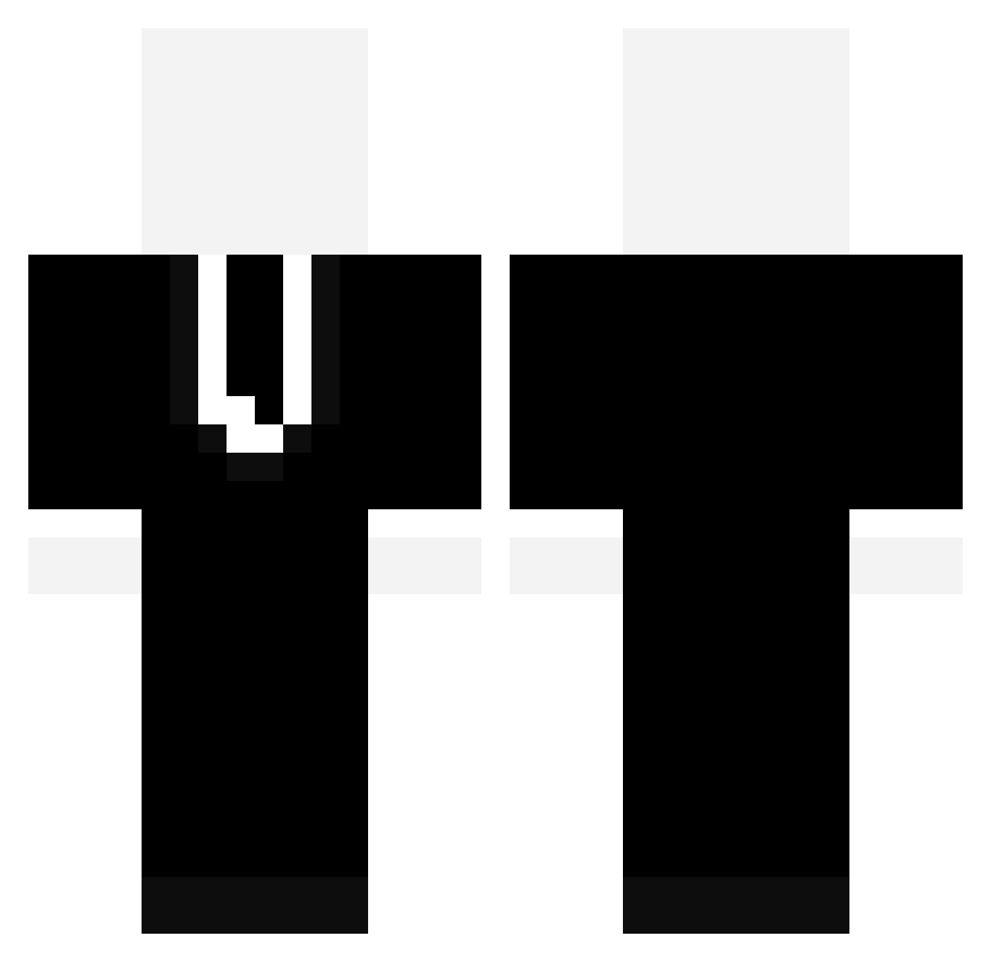 Spowkey Minecraft skin, front and back view