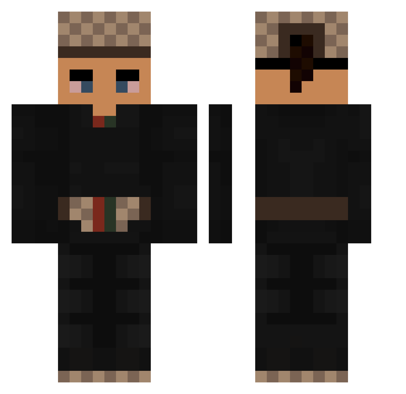 duonbaby Minecraft skin, front and back view