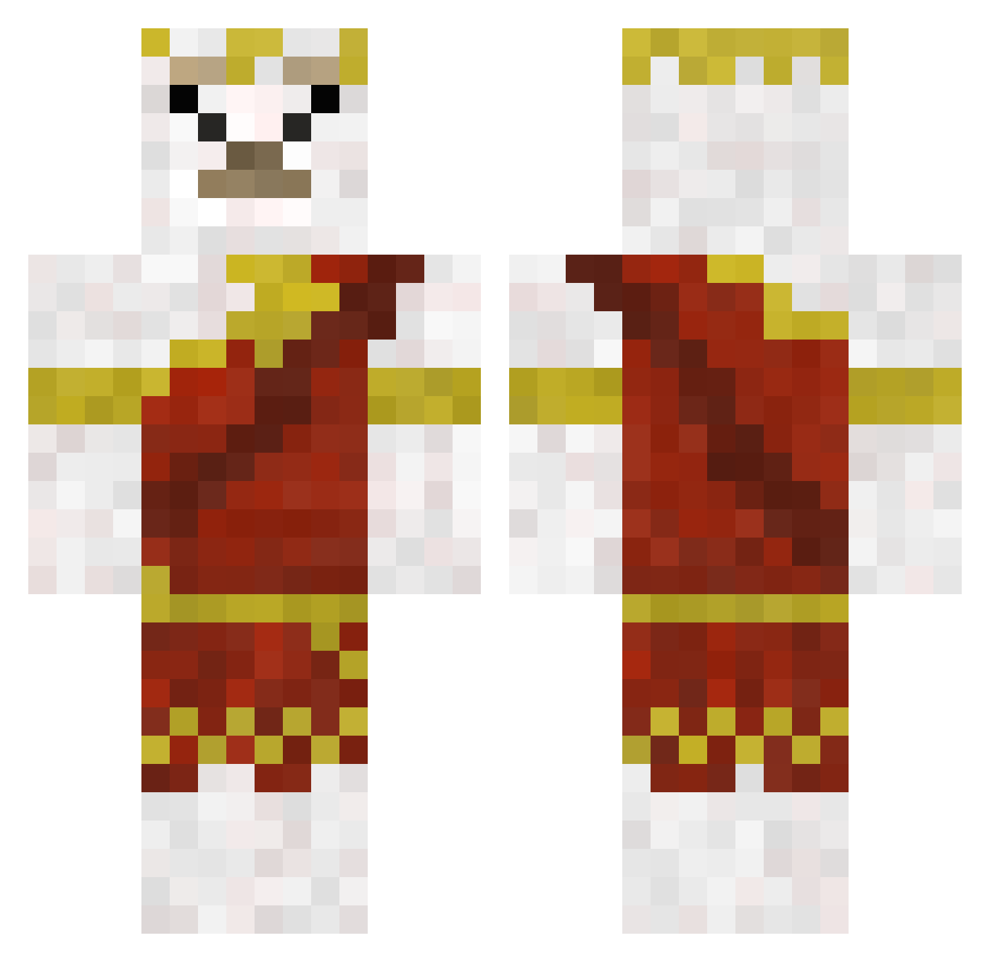 bojeng Minecraft skin, front and back view