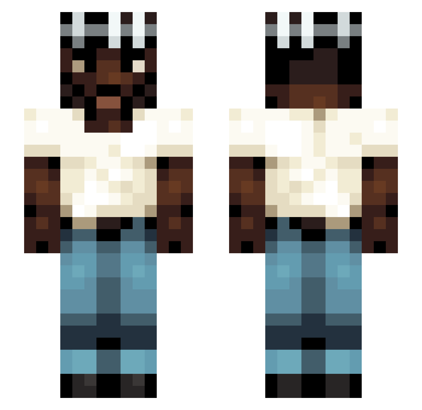 simoaan Minecraft skin, front and back view