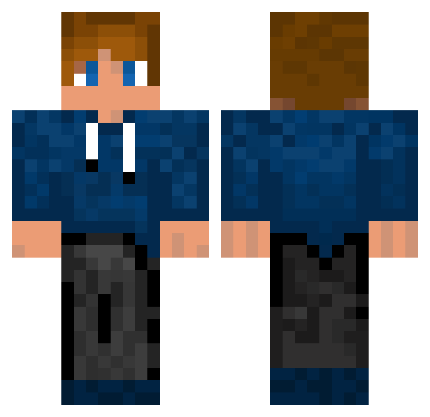 Ritron Minecraft skin, front and back view