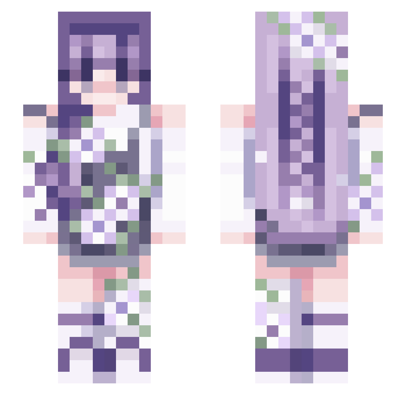 Wraiths_song Minecraft skin, front and back view