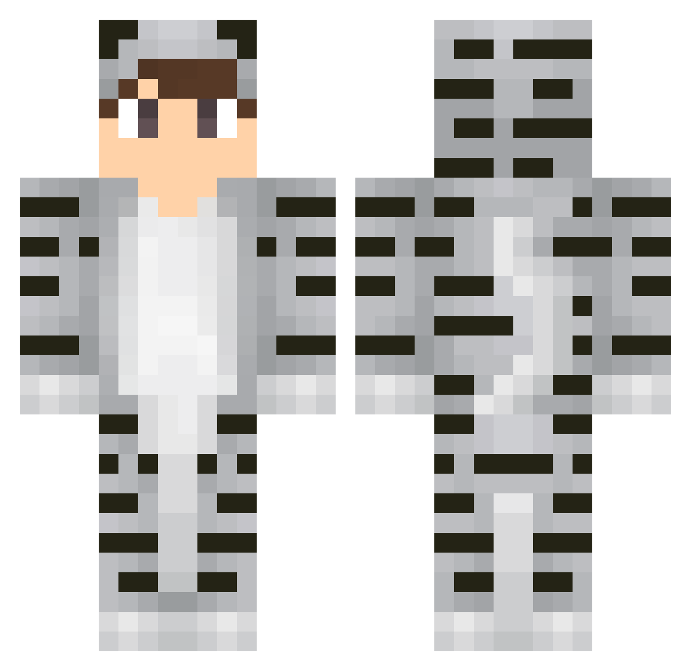 Weinglas Minecraft skin, front and back view