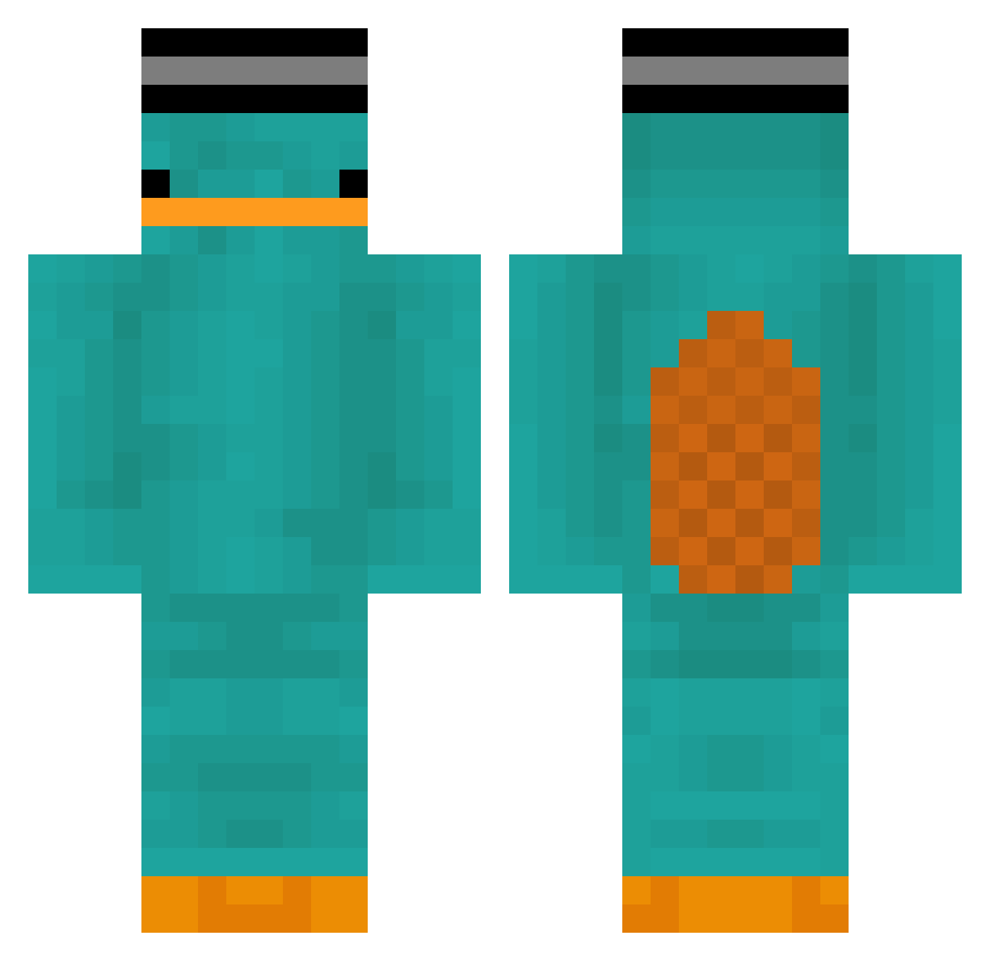 YAOYAO_101 Minecraft skin, front and back view