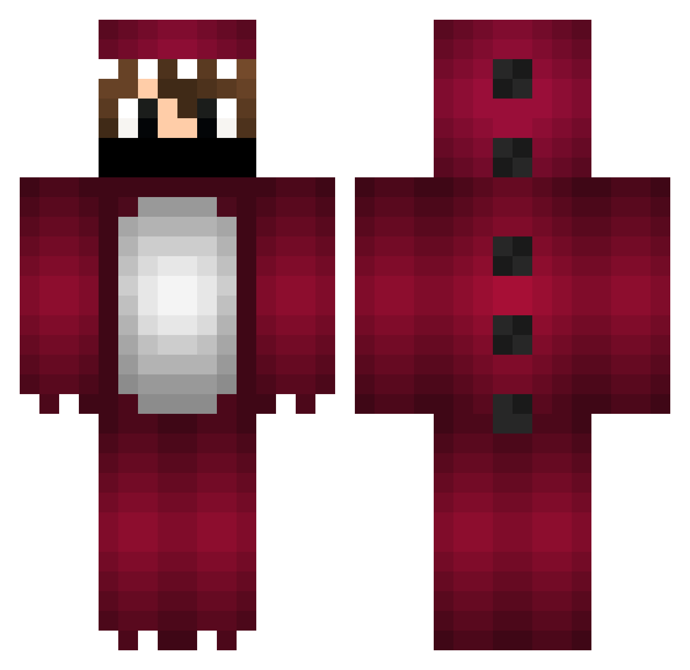 Truuumoo Minecraft skin, front and back view