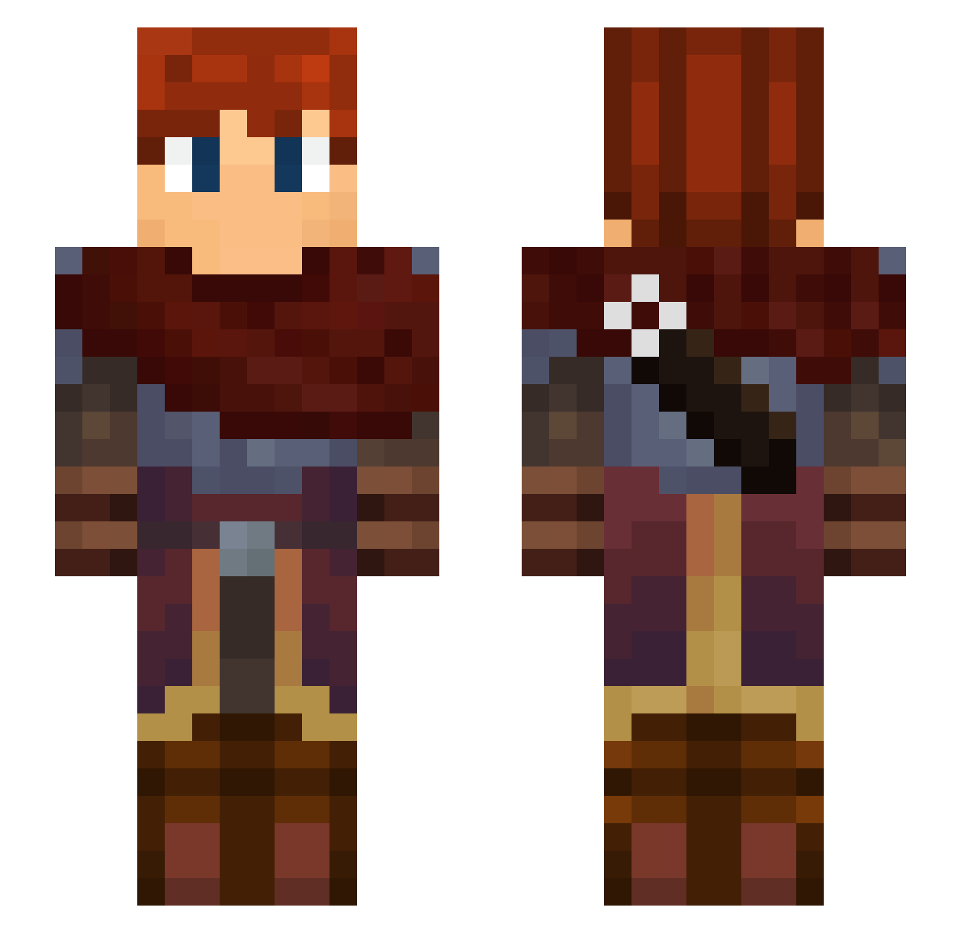 Wvryn Minecraft skin, front and back view