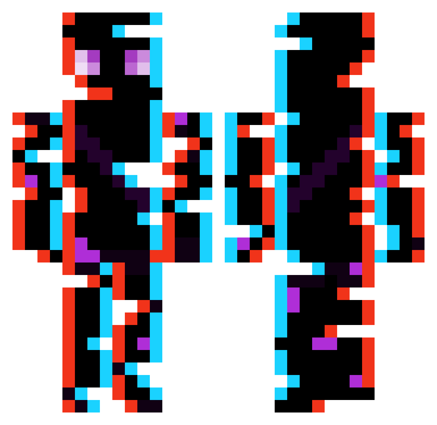g4ckn Minecraft skin, front and back view
