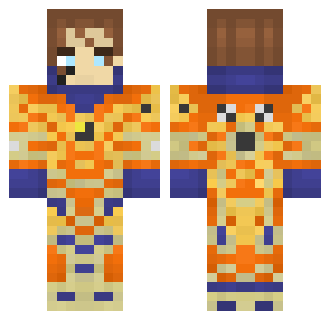 HikenNoShun1 Minecraft skin, front and back view