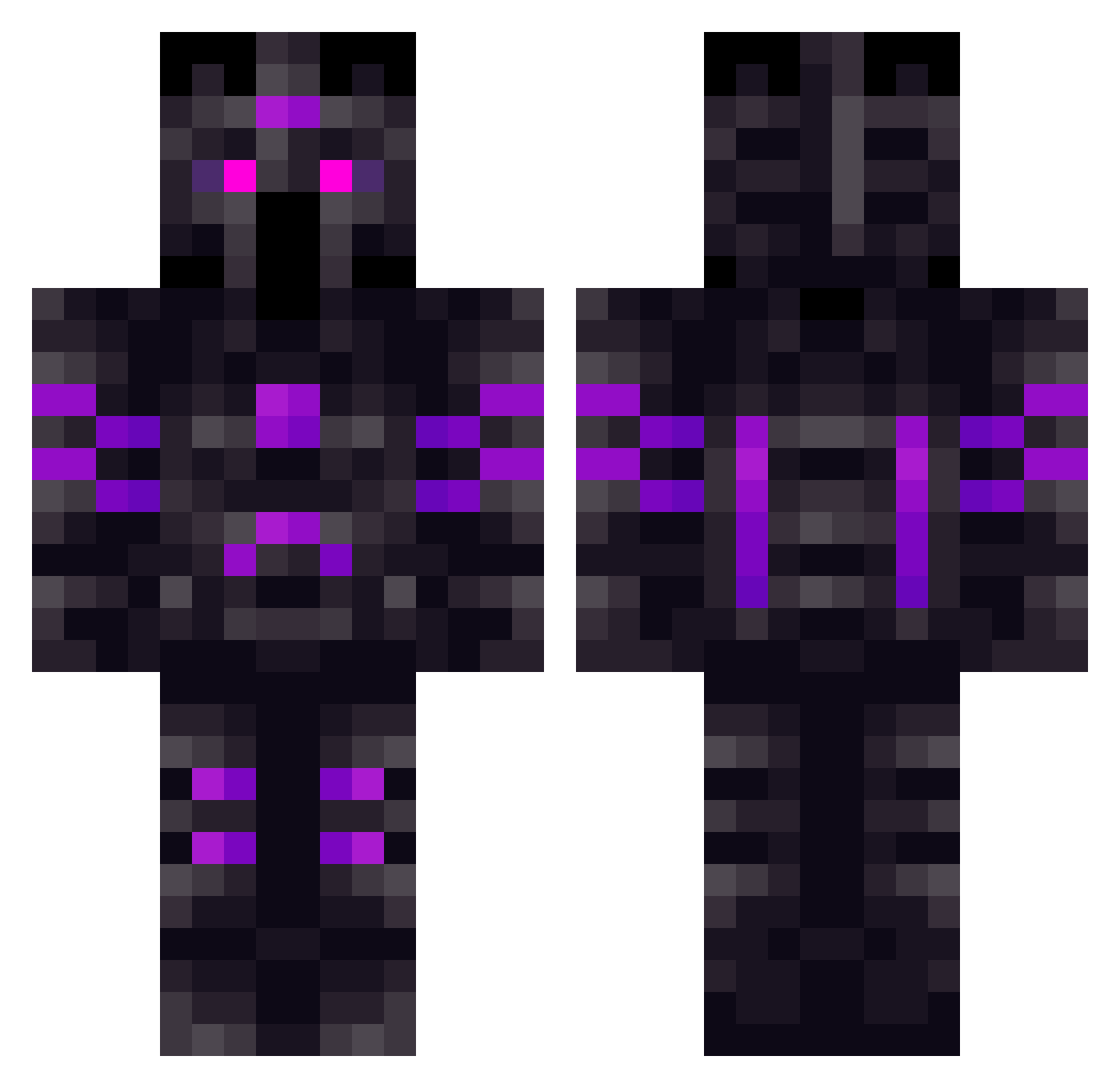 falipio Minecraft skin, front and back view