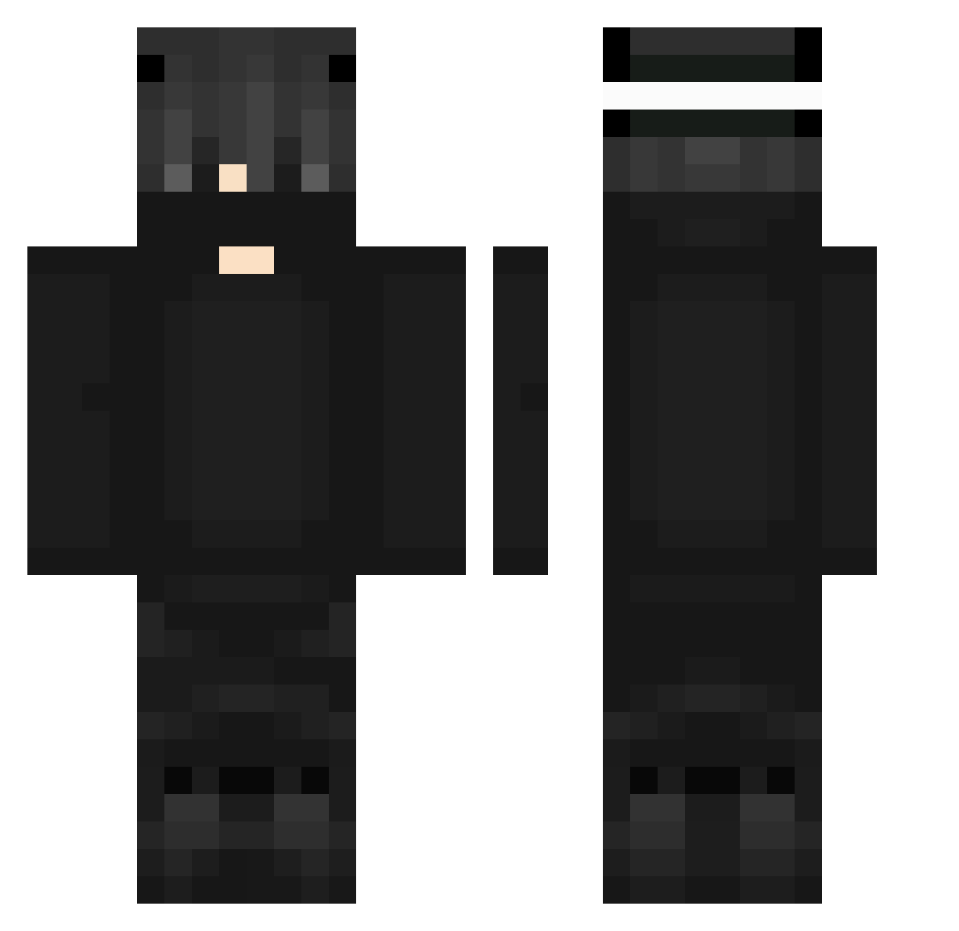 WattenGamerGHG Minecraft skin, front and back view