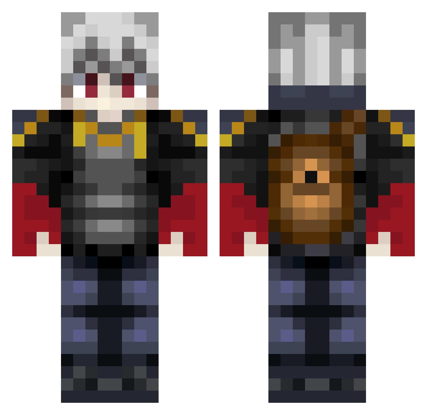TheGhost242 Minecraft skin, front and back view