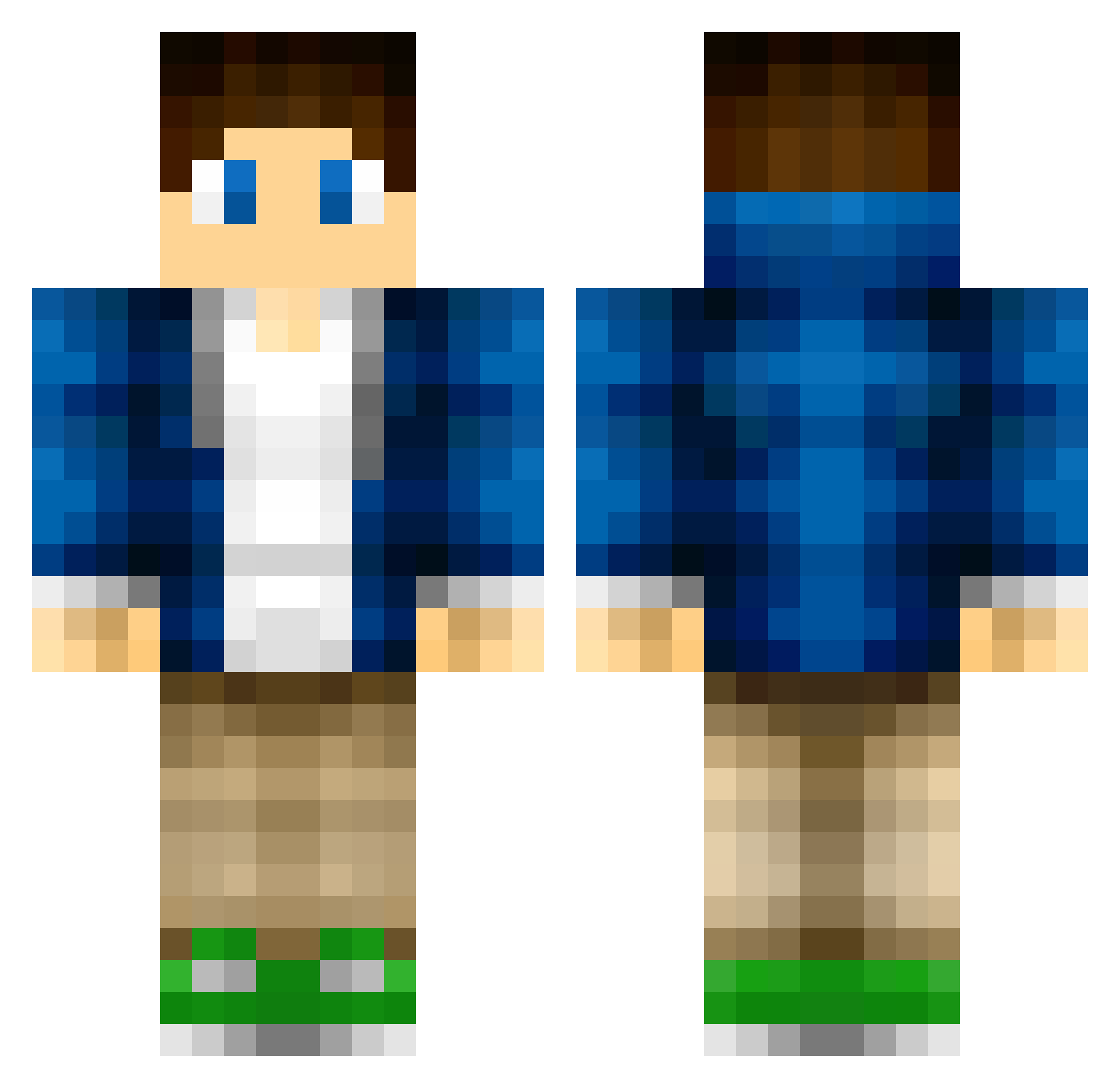 Vembz Minecraft skin, front and back view