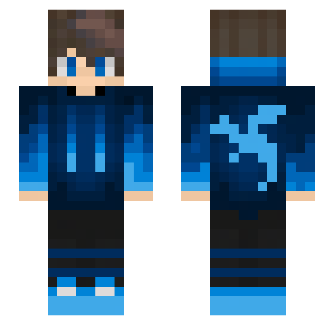 Tennismax57 Minecraft skin, front and back view