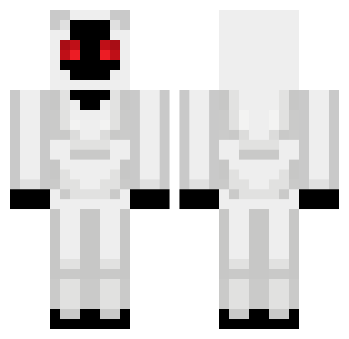 zZaZa Minecraft skin, front and back view
