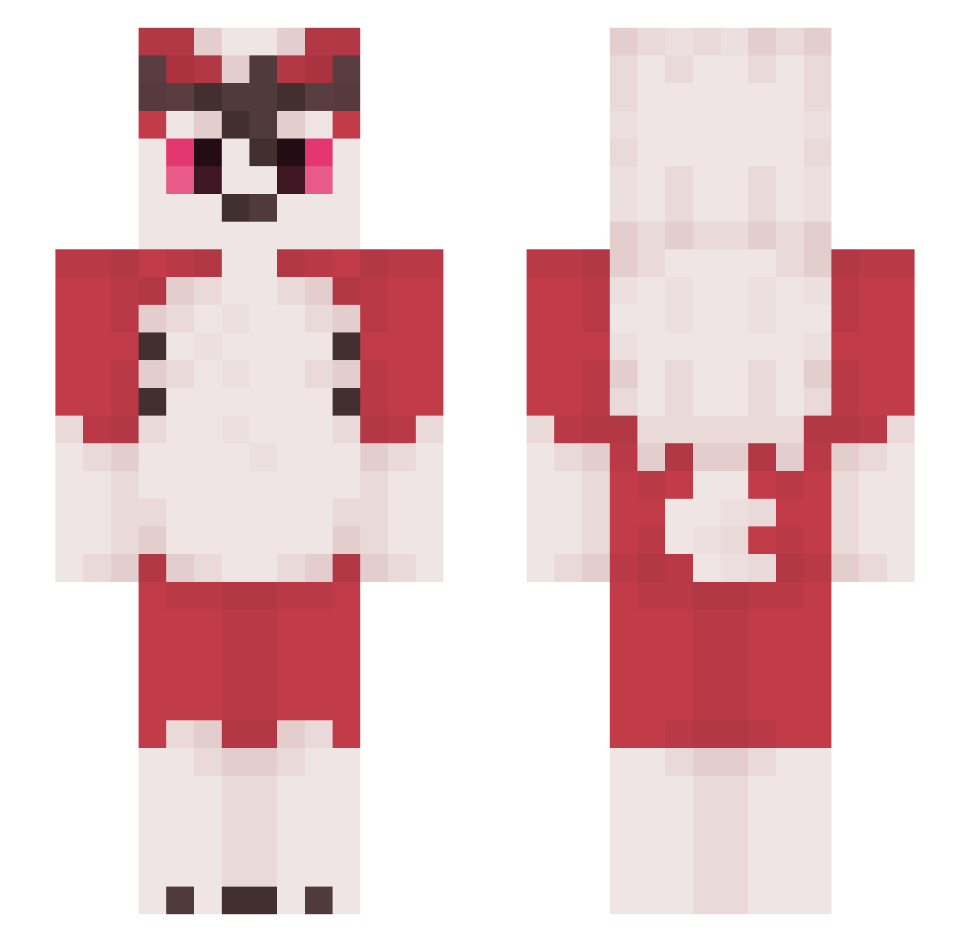 NaomiSylv Minecraft skin, front and back view