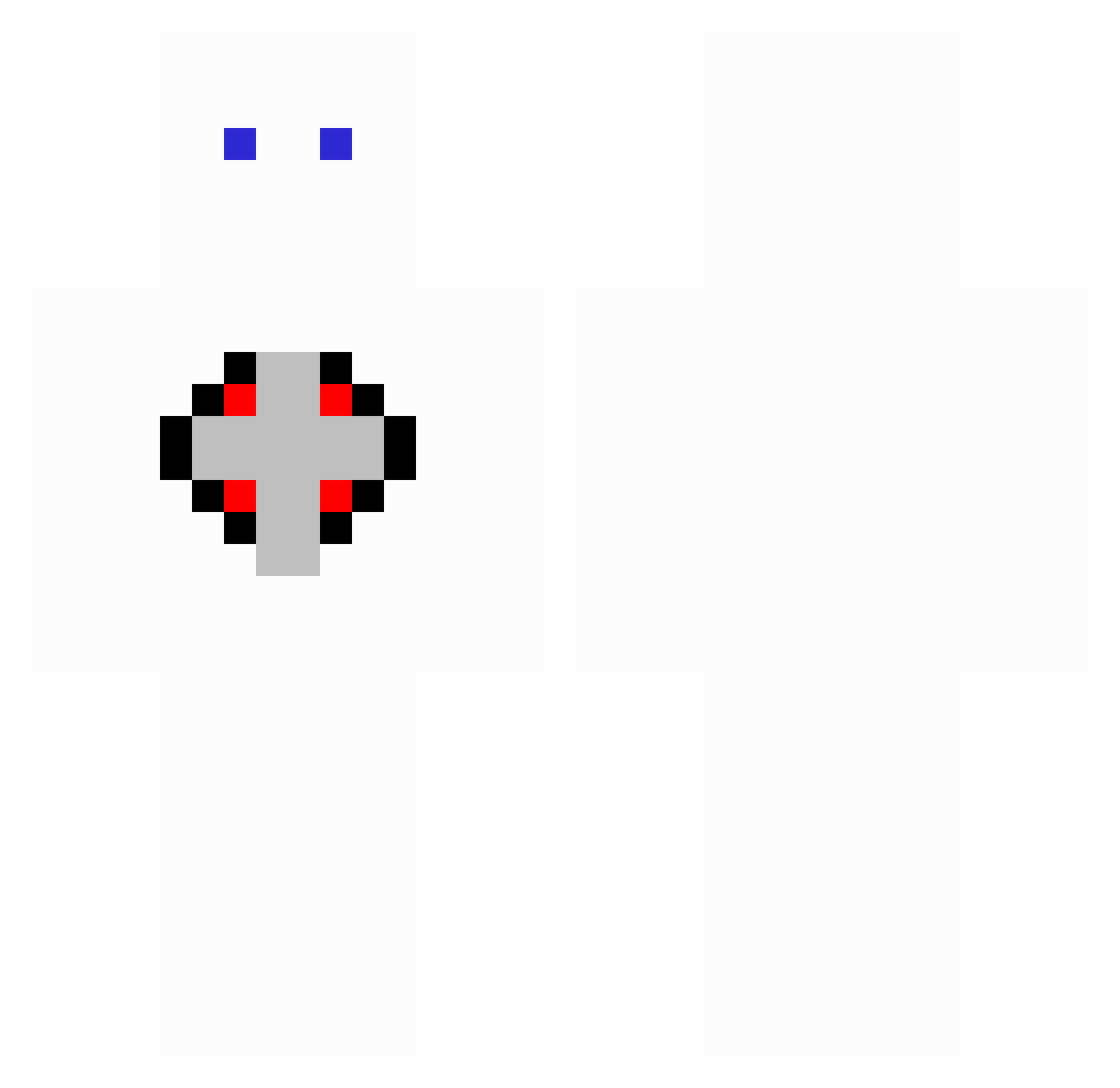 Sibber Minecraft skin, front and back view
