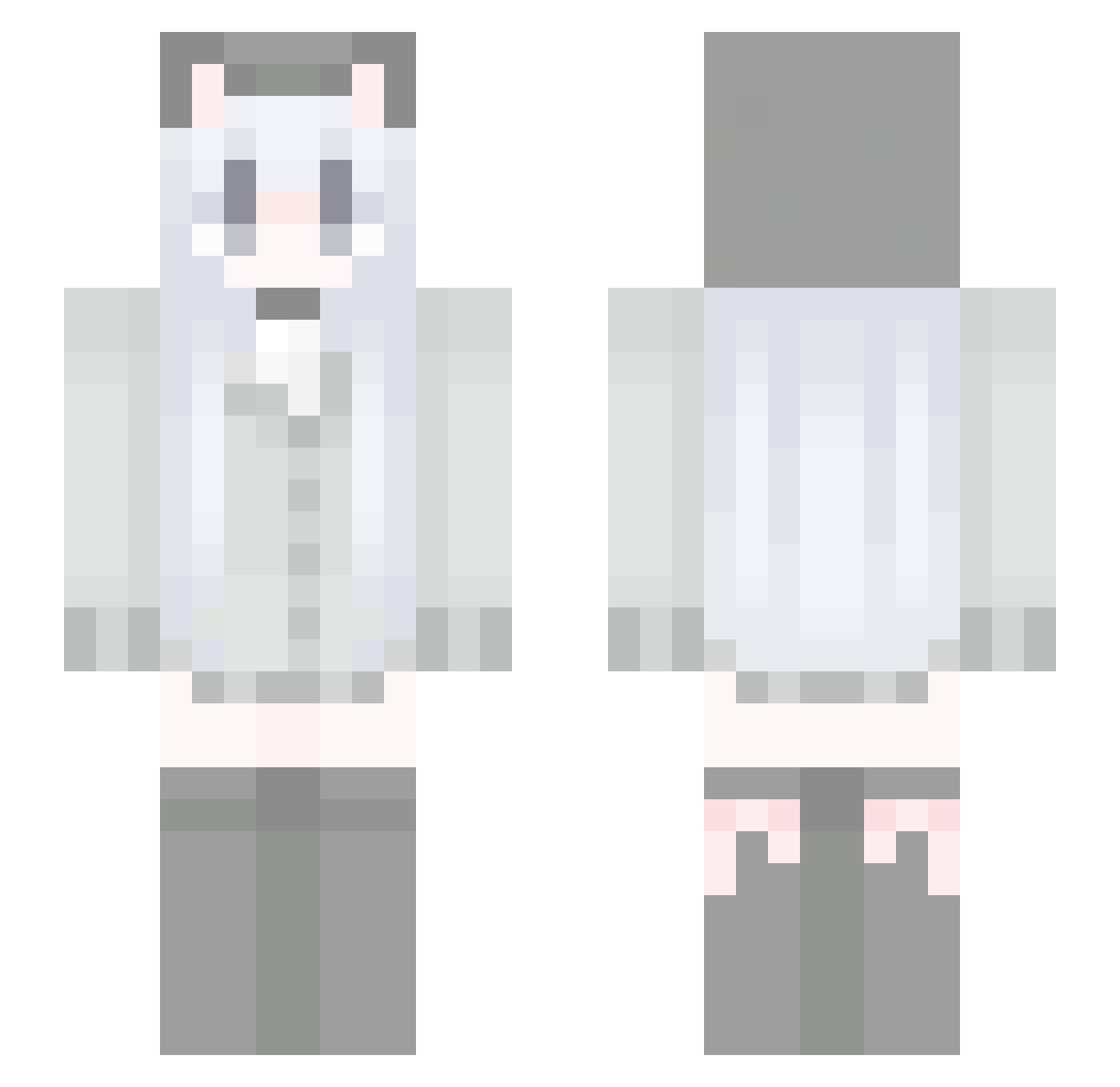 R4ili Minecraft skin, front and back view