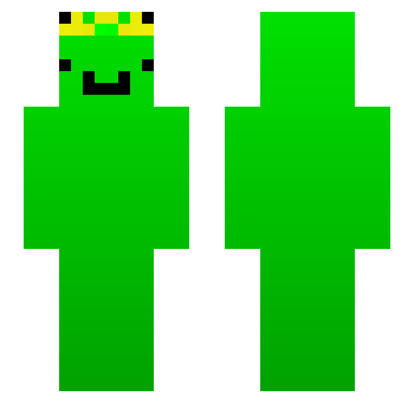 FariX13 Minecraft skin, front and back view