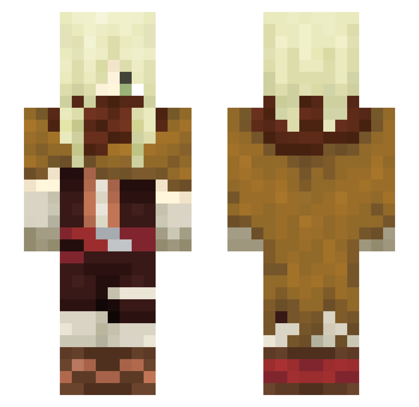 zdpdos Minecraft skin, front and back view