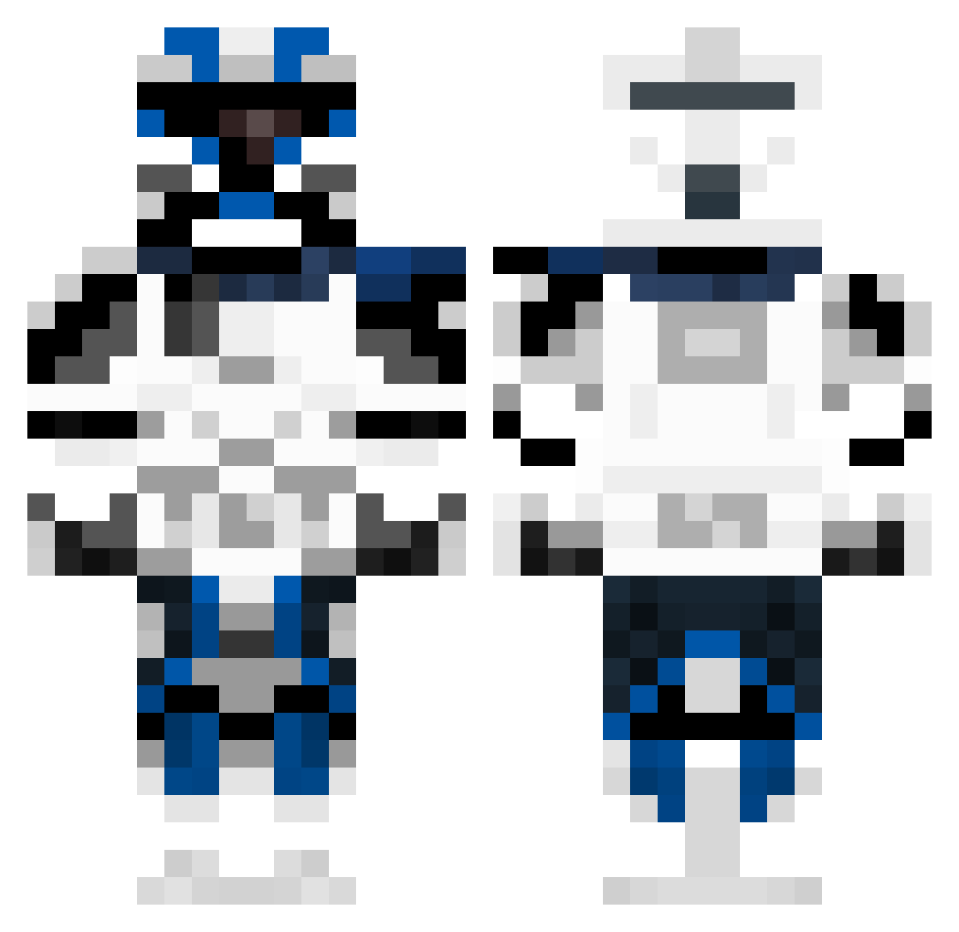 CaptainRex4444 Minecraft skin, front and back view