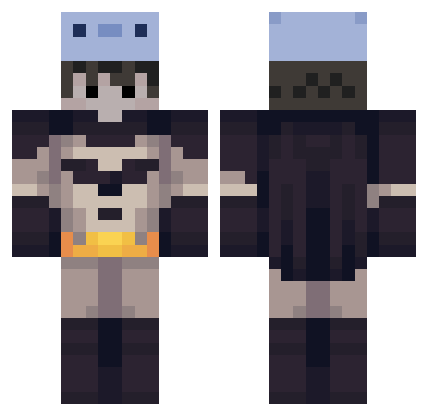 xSebikx Minecraft skin, front and back view