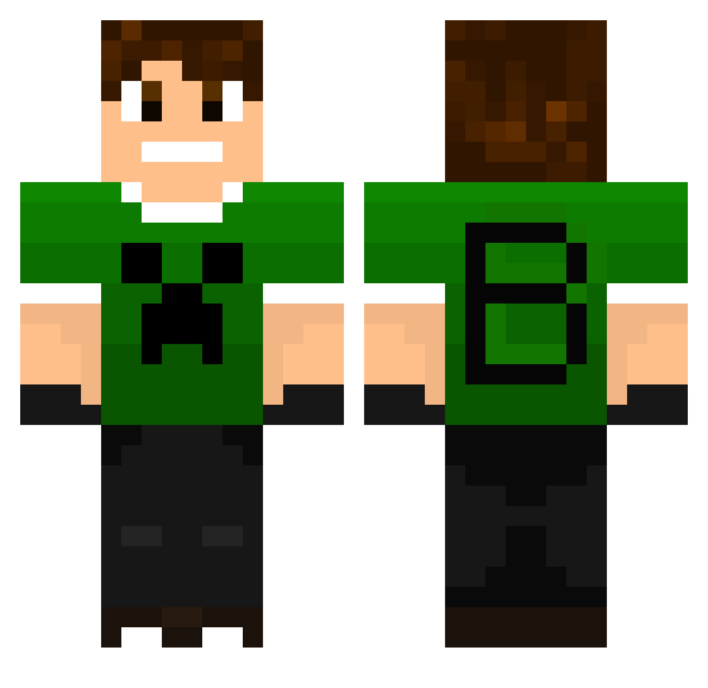 resck7 Minecraft skin, front and back view